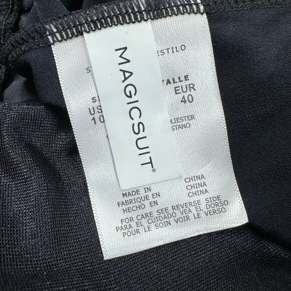 Magicsuit Halo Effect Angelika Tankini Top Black Women's Size 10 New With Tags - Picture 7 of 10